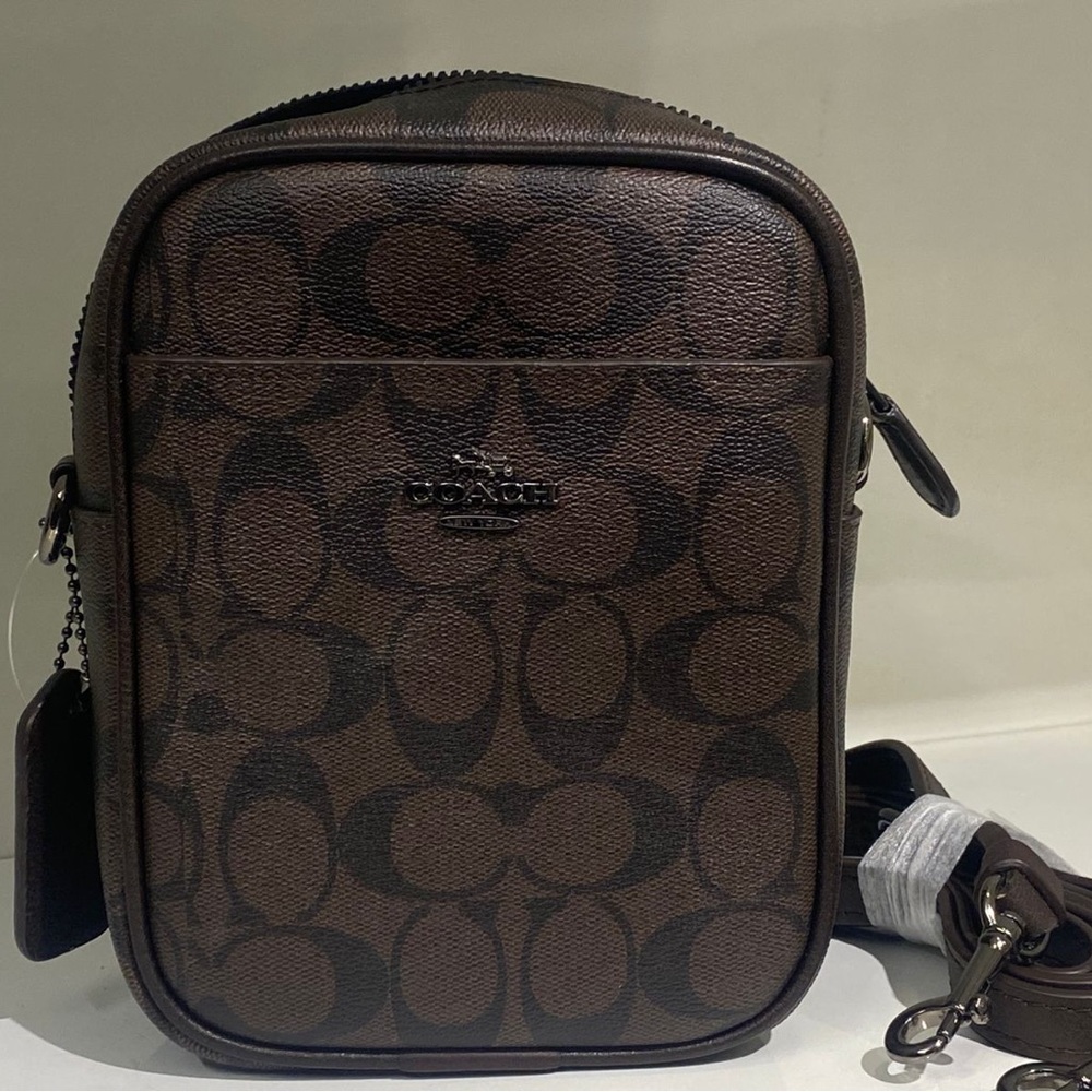 Coach Brown Messenger Bag with Signature Monogram